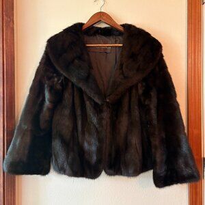 Classic Women's Dark Brown Faux Fur Jacket